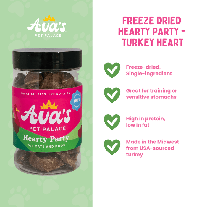 Freeze Dried Hearty Party - Turkey HeartDog TreatsFound My Animal