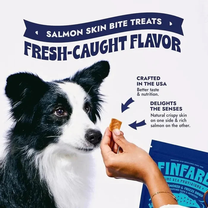 Freeze-Dried Salmon Skin Bites for Dogs, 4ozDog TreatsFound My Animal