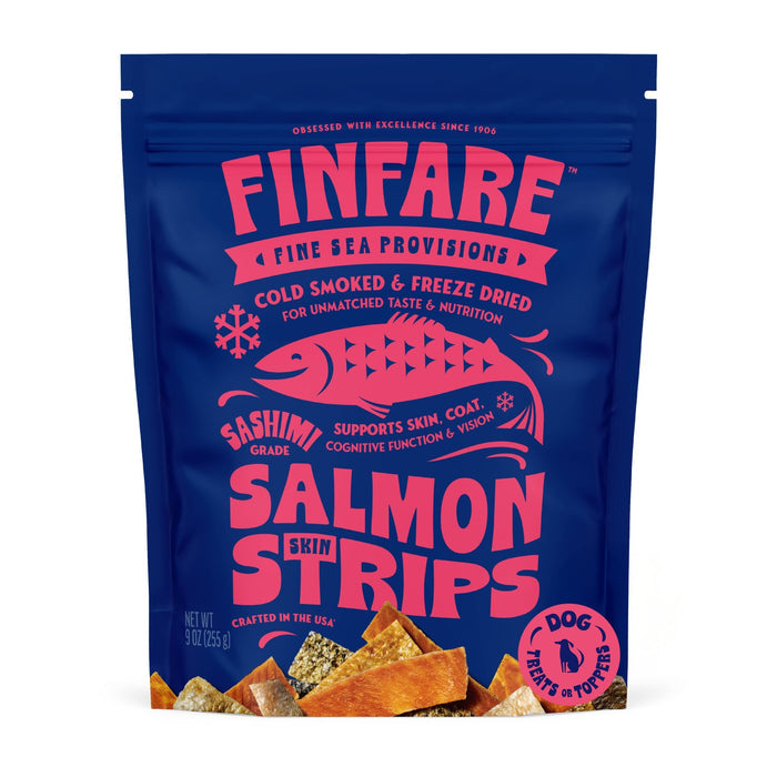 Freeze-Dried Salmon Skin Strips for Dogs, 9ozDog TreatsFound My Animal