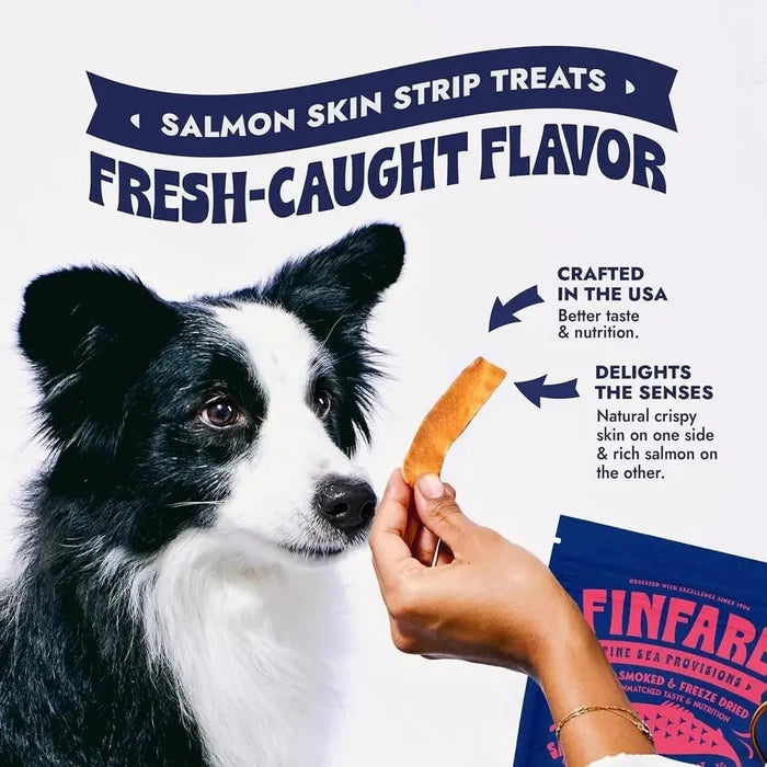 Freeze-Dried Salmon Skin Strips for Dogs, 9ozDog TreatsFound My Animal