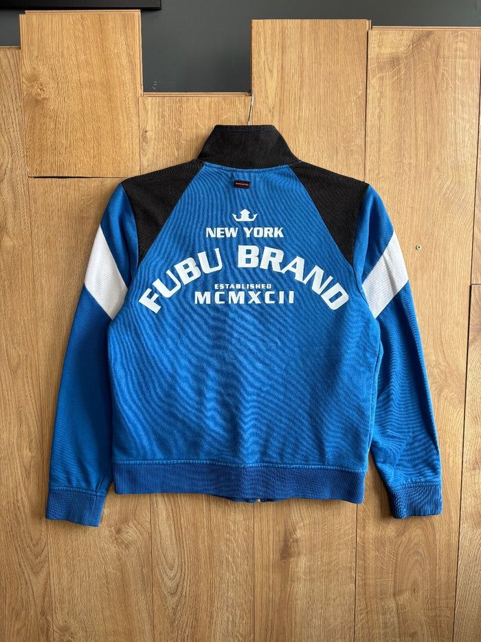 FUBU 05 Track Jacket Blue Black Full Zip Y2K Size S