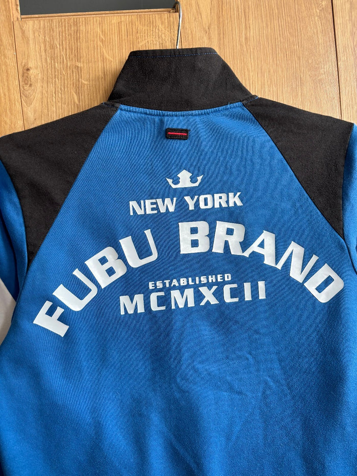 FUBU 05 Track Jacket Blue Black Full Zip Y2K Size S