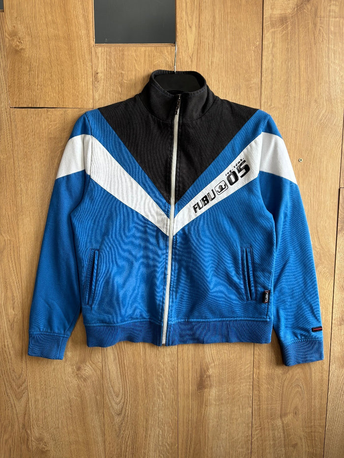 FUBU 05 Track Jacket Blue Black Full Zip Y2K Size S