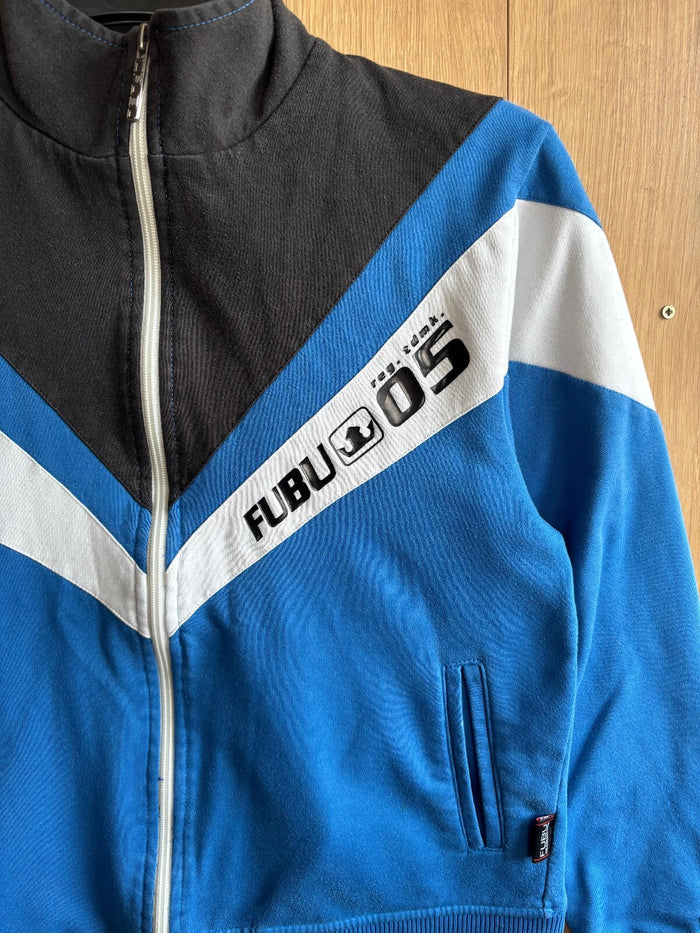FUBU 05 Track Jacket Blue Black Full Zip Y2K Size S