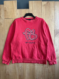 FUBU The Collection Red Spell Out Sweatshirt Crew Neck Y2K Streetwear Size L