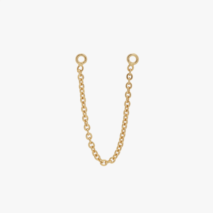 A gold connector chain available in 15mm, 30mm, or 45mm color:null|45mm|30mm|15mm|60mm|15mm / gold|30mm / gold|45mm / gold|60mm / gold