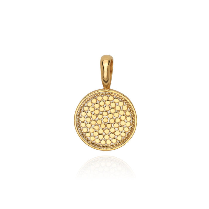 Gold Dotted Removable Pendant - Engravable