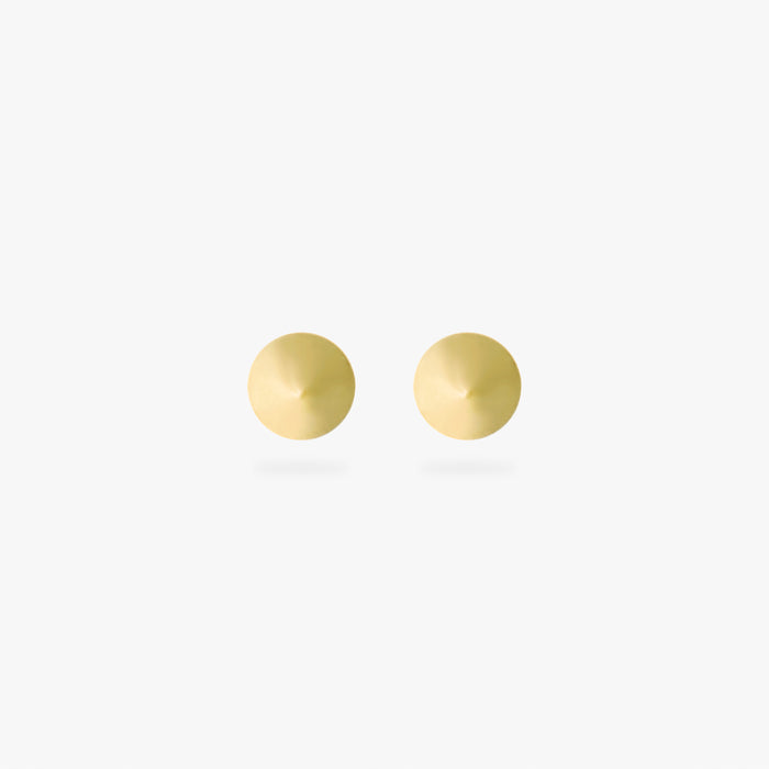 Golden Titanium Spike Flatback Stud