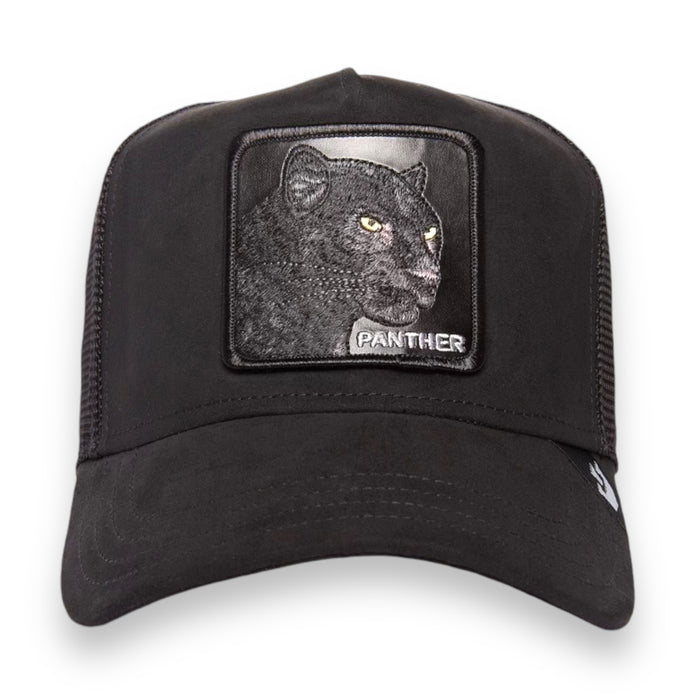 GOORIN BROS BLACK SUEDE "PANTHER" TRUCKER SNAPBACK