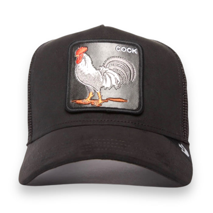 GOORIN BROS BLACK SUEDE ROOSTER ''COCK" TRUCKER SNAPBACK