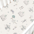 Gooslings Adventures in Wonderland Crib Sheet - Aqua