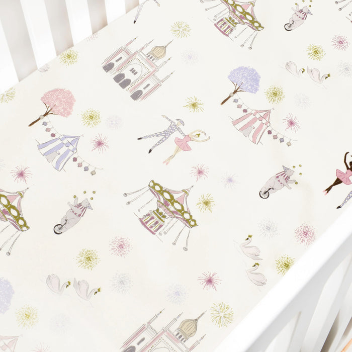 Gooslings Adventures in Wonderland Crib Sheet - Rose