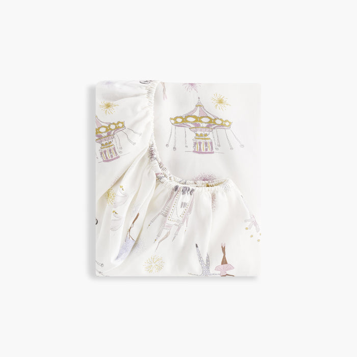 Gooslings Adventures in Wonderland Crib Sheet - Rose