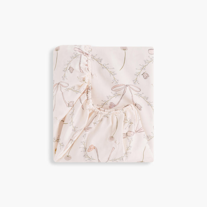 Gooslings Bows & Butterfly Kisses Crib Sheet - Pink