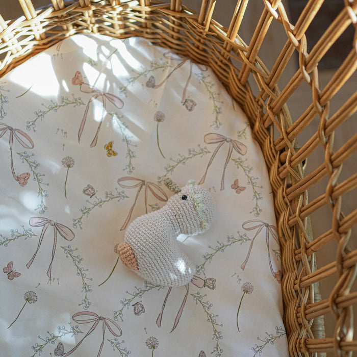 Gooslings Bows & Butterfly Kisses Crib Sheet - Pink
