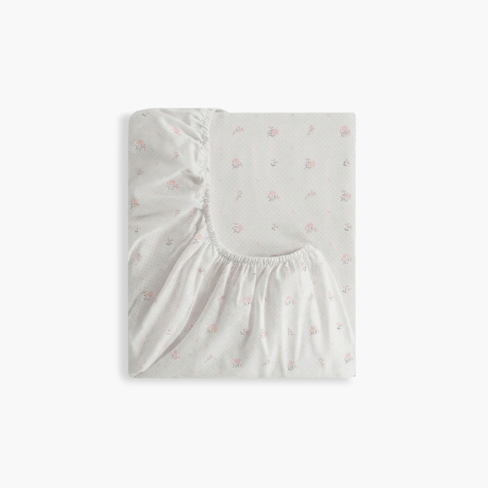 Gooslings Ditsy Floral Crib Sheet - Pink