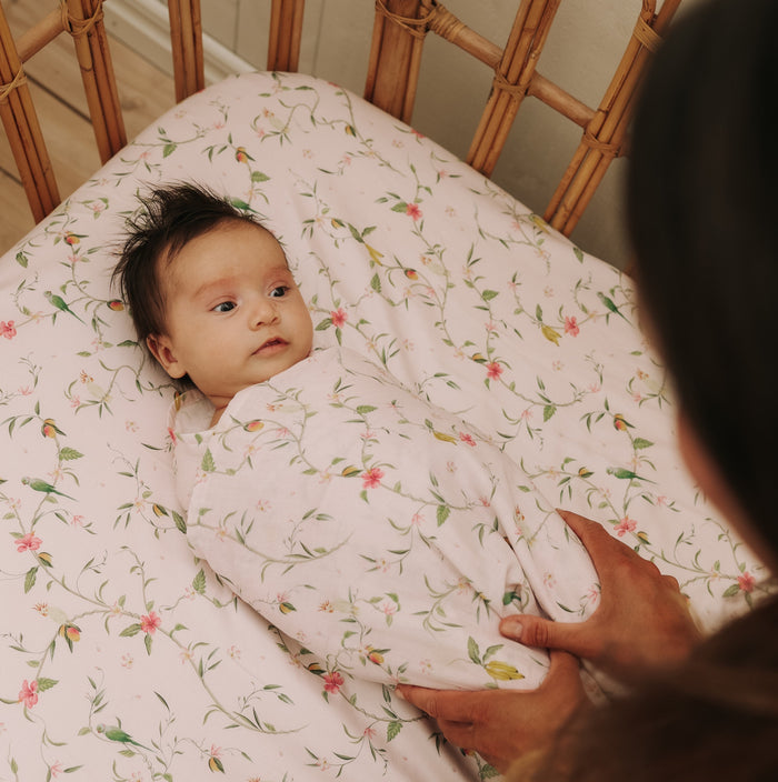 Gooslings Dreaming of Paradise Swaddle - Ivory