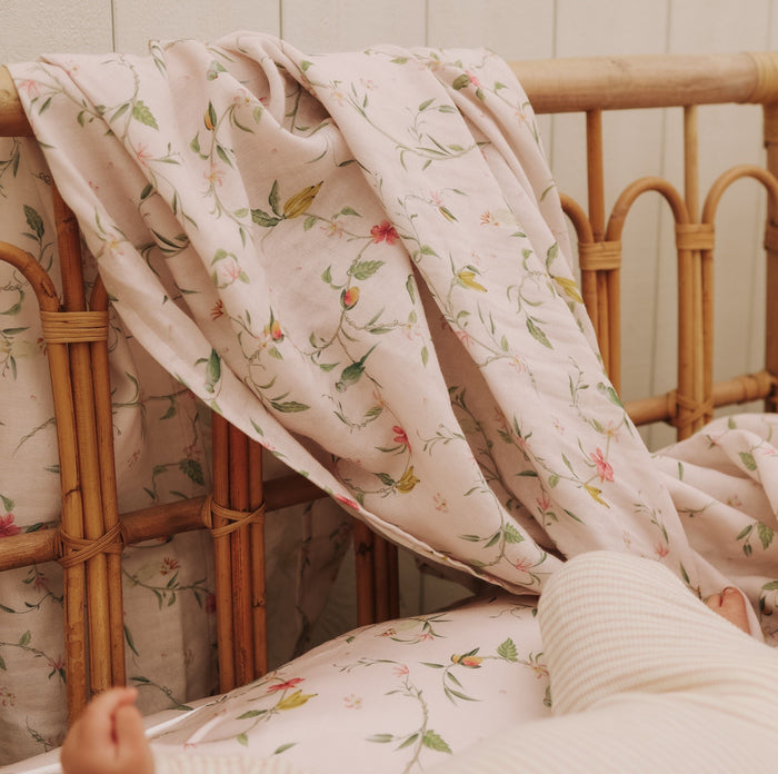 Gooslings Dreaming of Paradise Swaddle - Ivory