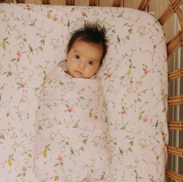 Gooslings Dreaming of Paradise Swaddle - Ivory