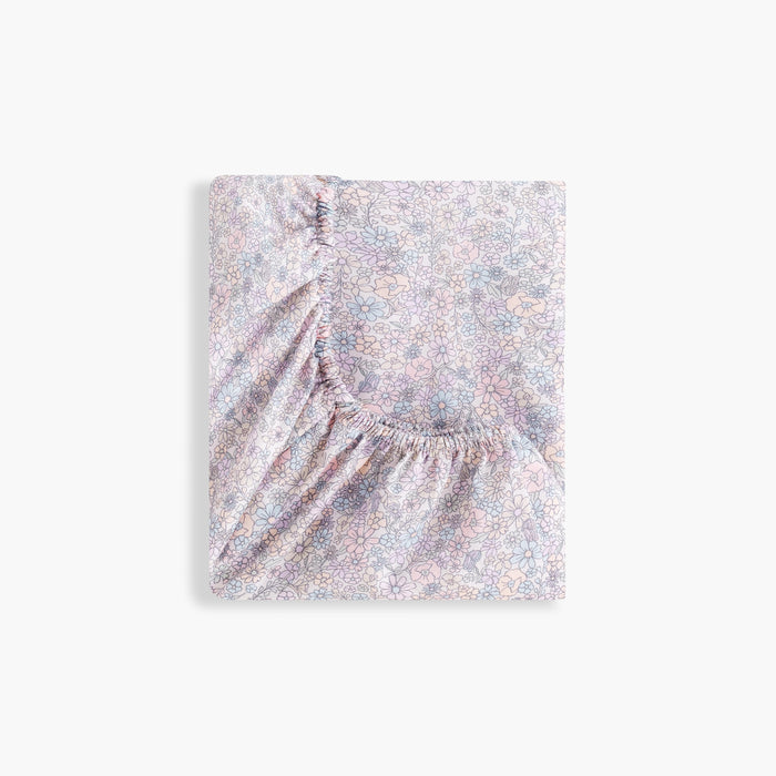 Gooslings Enchanted Wildflowers Crib Sheet - Ivory