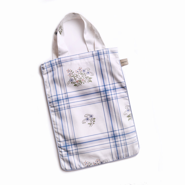 Gooslings Fleur + Stripe Crib Sheet - Plaid