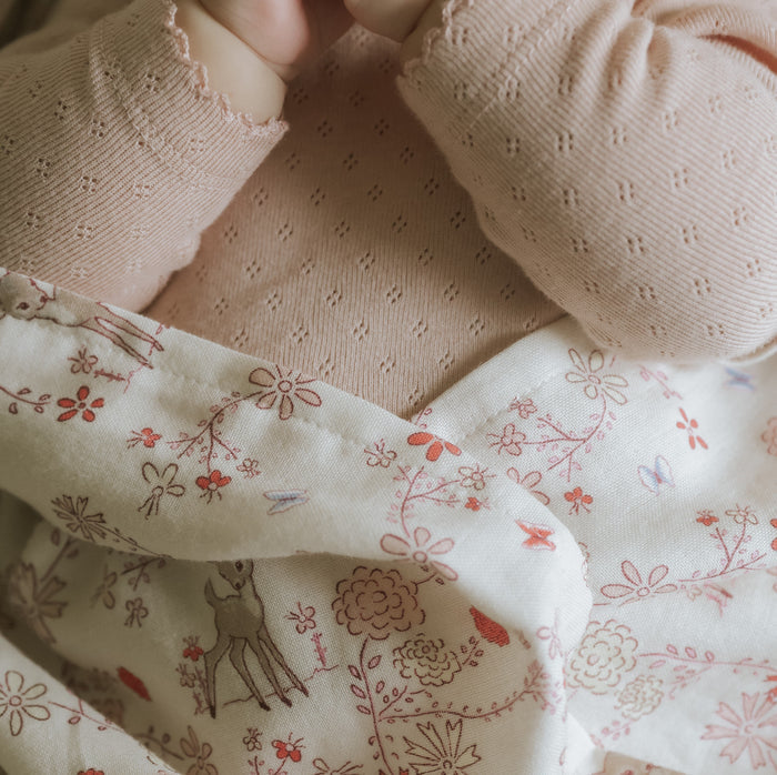 Gooslings Into The Woodlands Swaddle - Ivory