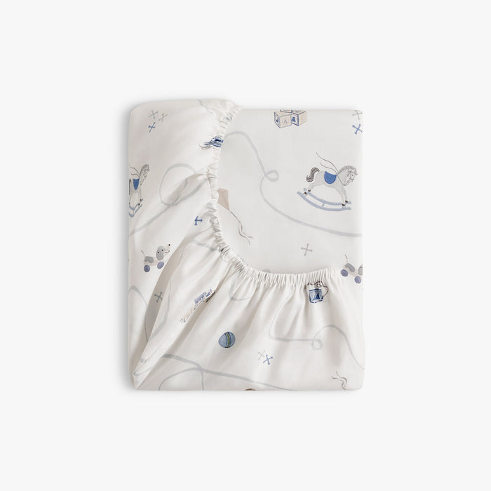Gooslings Little Toy Chest Crib Sheet - Ivory