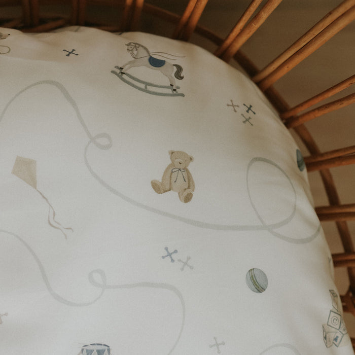 Gooslings Little Toy Chest Crib Sheet - Ivory