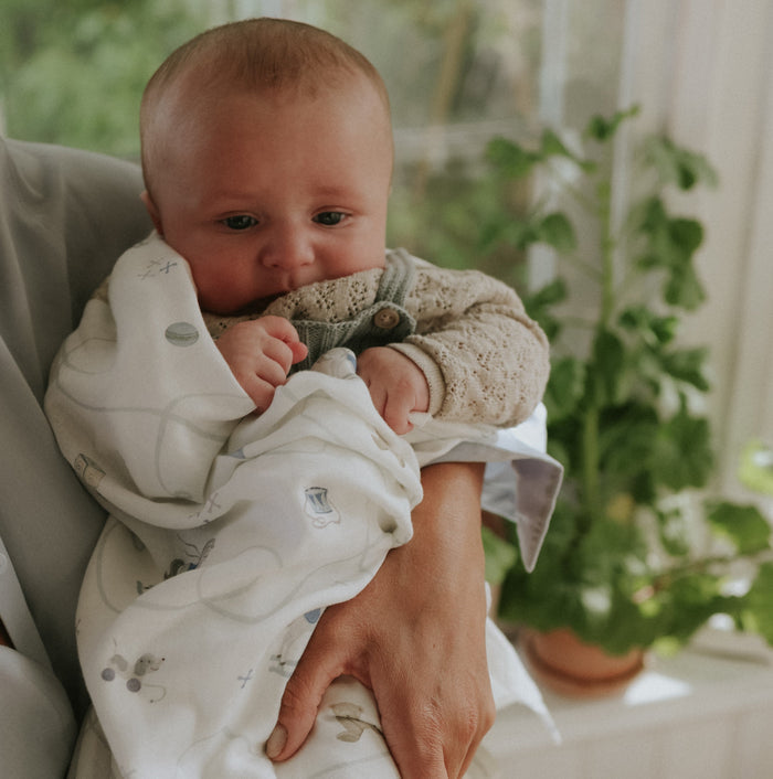 Gooslings Little Toy Chest Swaddle - Ivory