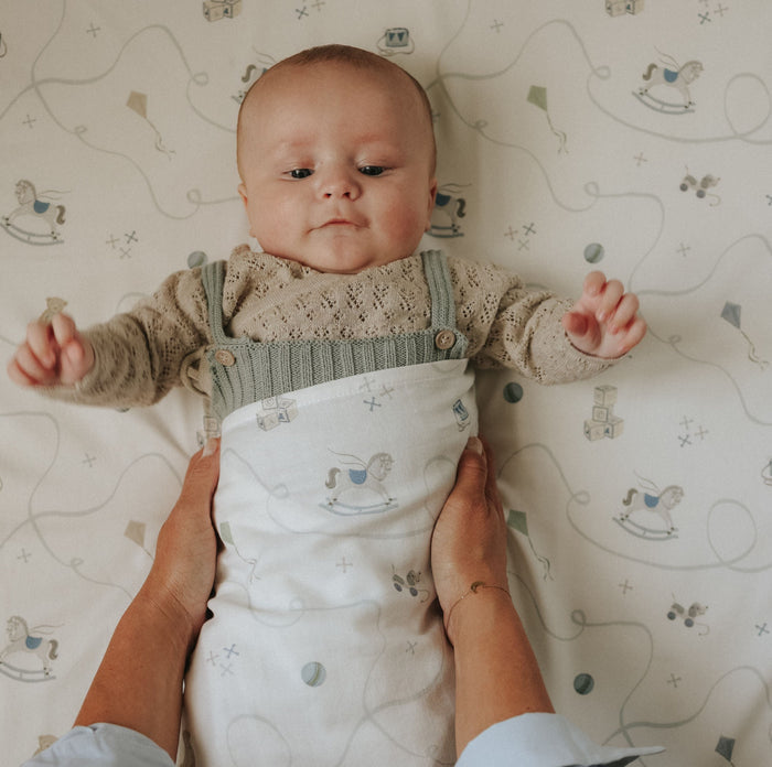Gooslings Little Toy Chest Swaddle - Ivory