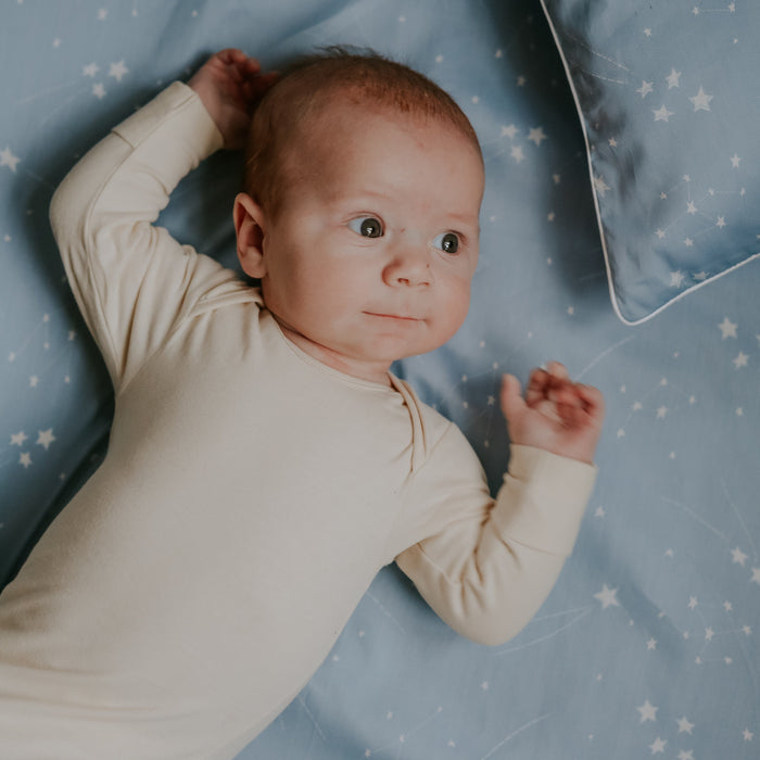 Gooslings Once Upon A Time Crib Sheet - Blue