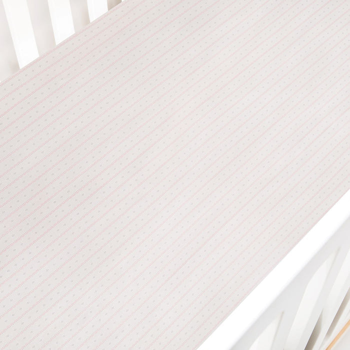 Gooslings Petal Scallops Crib Sheet - Pink