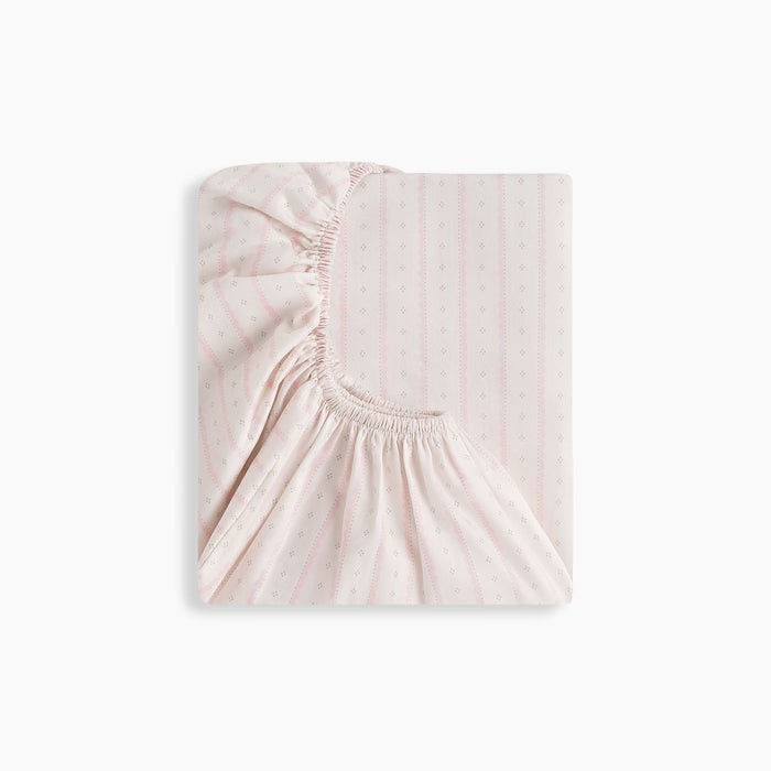 Gooslings Petal Scallops Crib Sheet - Pink