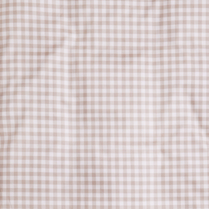 Gooslings Picnic Gingham Crib Sheet - Beige