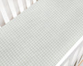Gooslings Picnic Gingham Crib Sheet - Green