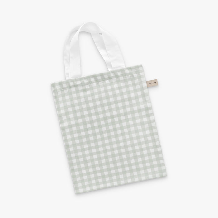 Gooslings Picnic Gingham Crib Sheet - Green
