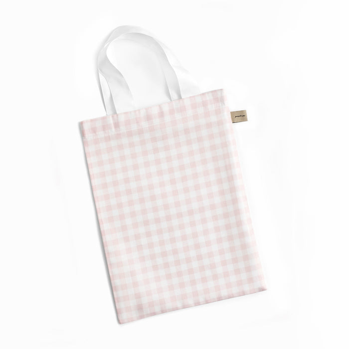 Gooslings Picnic Gingham Crib Sheet - Pink