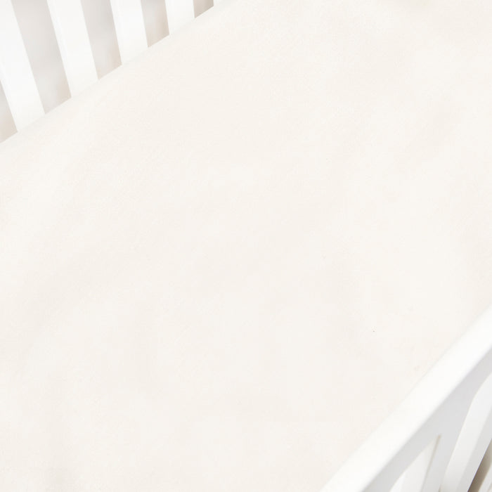 Gooslings Solid Crib Sheet - Ivory