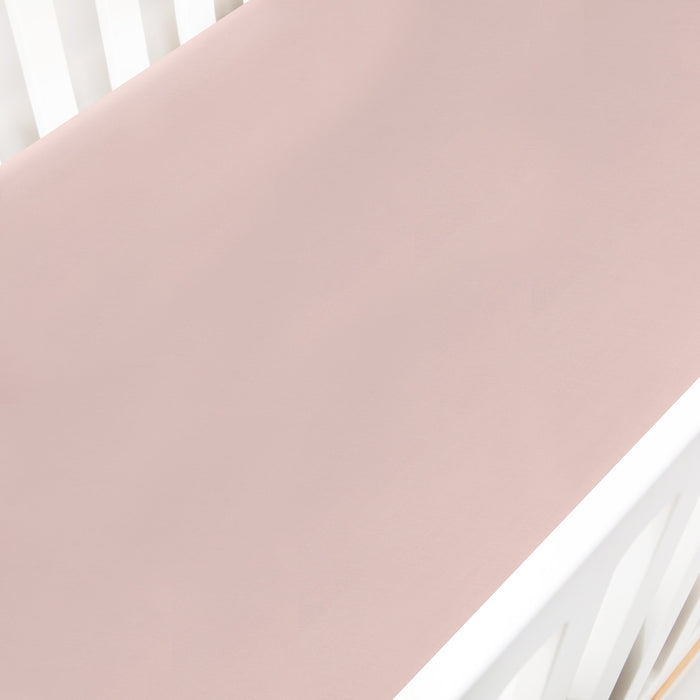Gooslings Solid Crib Sheet - Pink