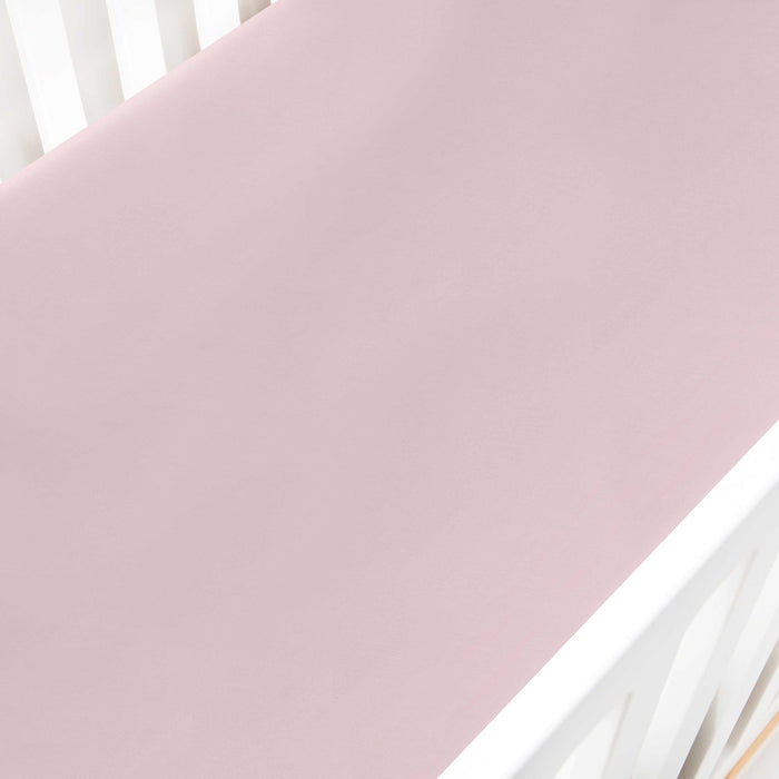 Gooslings Solid Crib Sheet - Rose