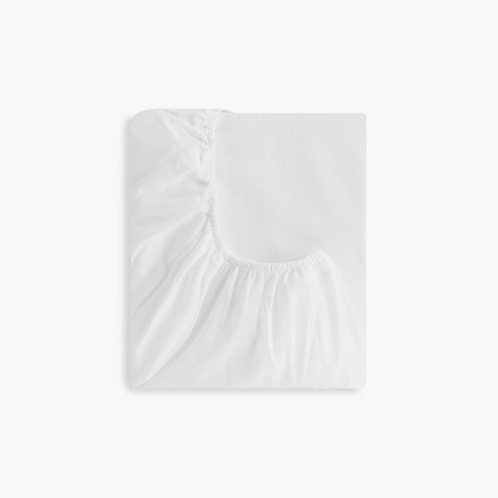 Gooslings Solid Crib Sheet - White