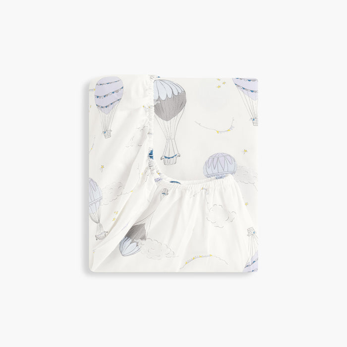 Gooslings Touch The Sky Crib Sheet - Blue