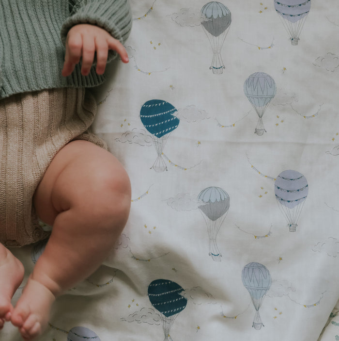 Gooslings Touch The Sky Swaddle - Blue