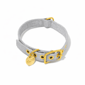 Gray Cotton Canvas Cat & Dog CollarDog CollarsFound My AnimalXS