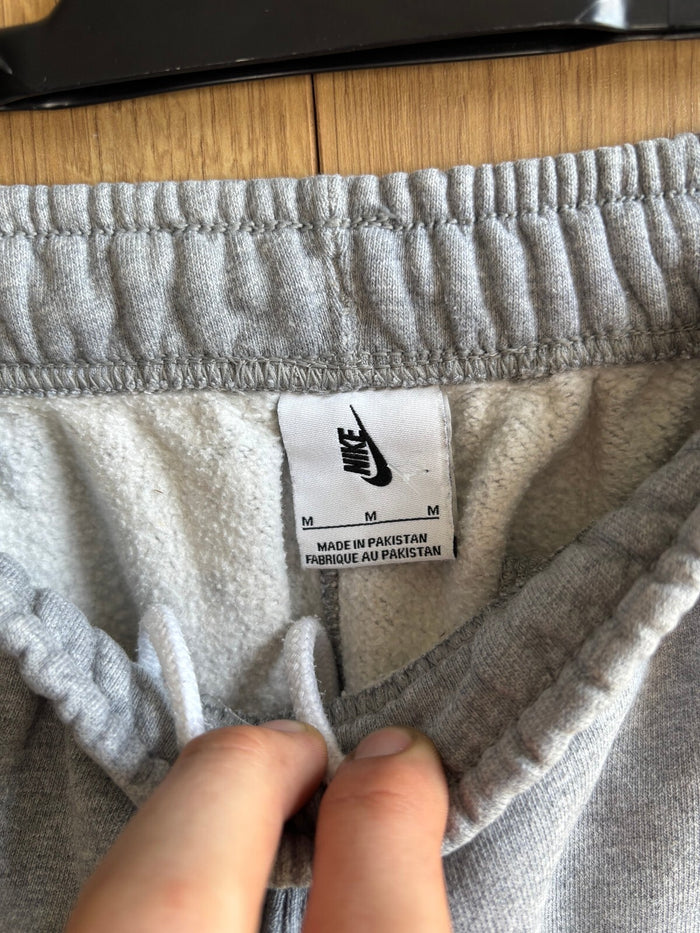 Nike Grey Fleece Joggers Sweatpants Embroidered Swoosh Size S