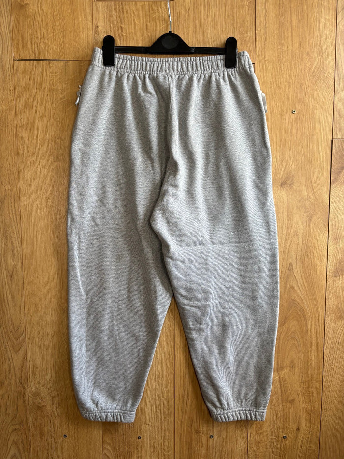 Nike Grey Fleece Joggers Sweatpants Embroidered Swoosh Size S