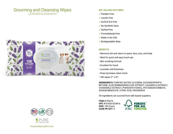 Grooming & Cleansing Wipes for Dogs & Cats - ScentedWellnessFound My Animal