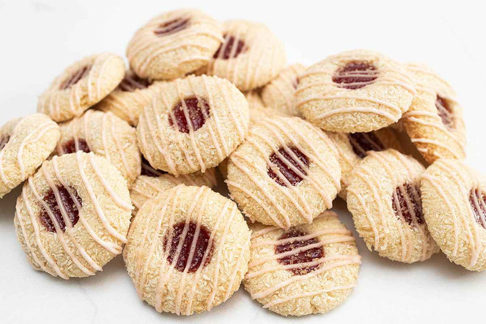 Guava & Coconut Thumbprint Cookies by Crumble Crate