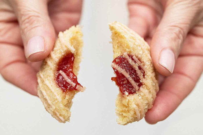Guava & Coconut Thumbprint Cookies by Crumble Crate