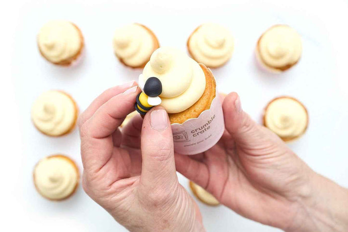 Honey Bee & Orange Cupcakes by Crumble Crate